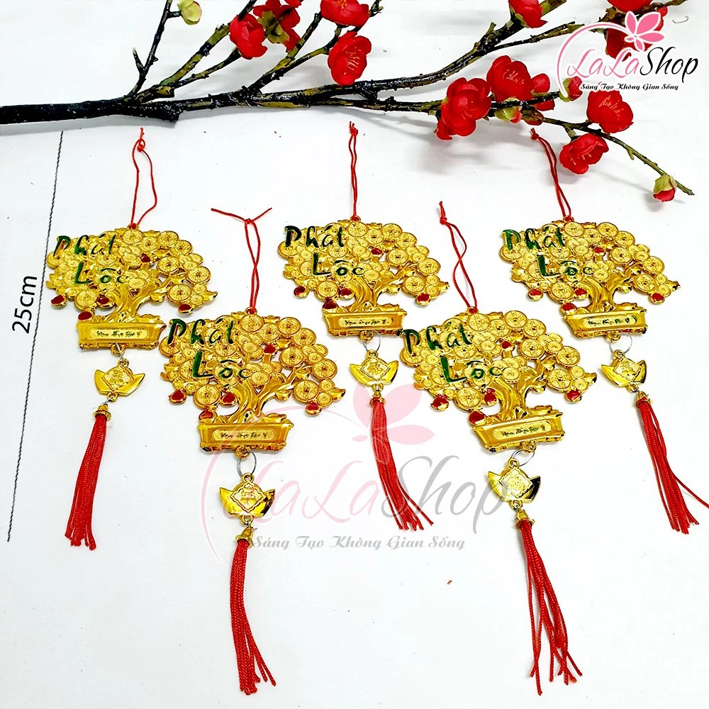 Combo 5 dây lộc treo đồng tiền chúc mừng năm mới vạn sự như ý trang trí tết