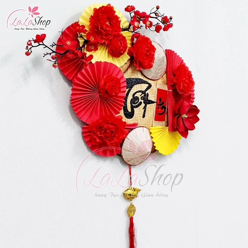 Mẹt Tết Thư Pháp Chữ An 60cm Trang Trí Tết