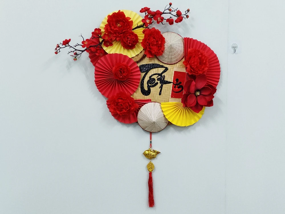 Mẹt Tết Thư Pháp Chữ An 60cm Trang Trí Tết