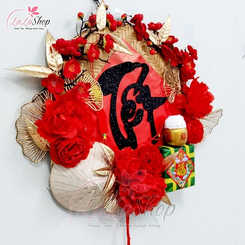 Mẹt Tết Treo Cửa Trang Trí Tết 45cm