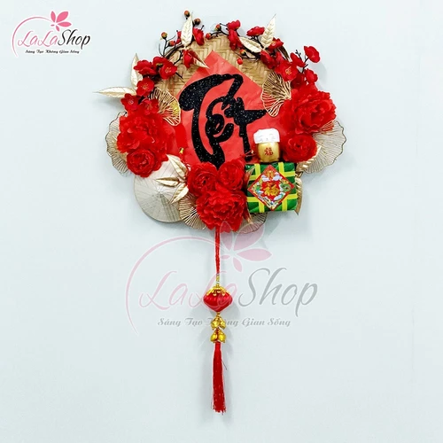 Mẹt Tết Treo Cửa Trang Trí Tết 45cm