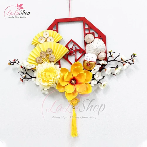 Vòng Hoa Tết Trang Trí Nhà Cửa 55cm