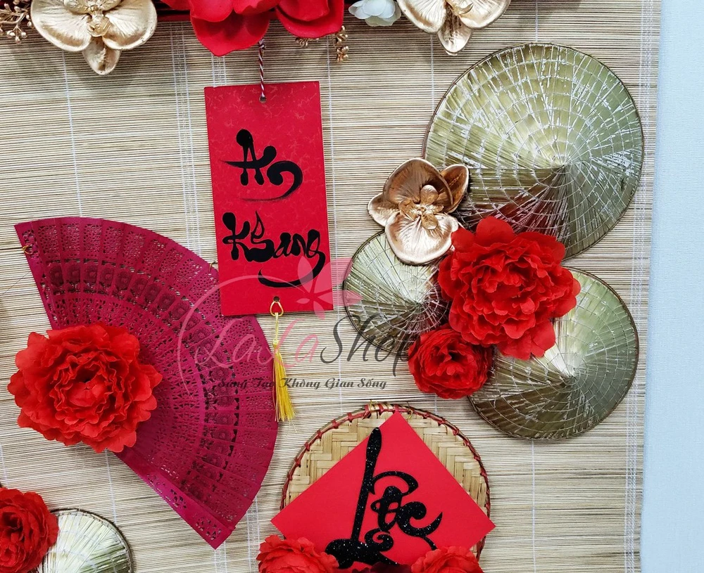 Mành Tre Trang Trí Tết An Khang Thịnh Vượng
