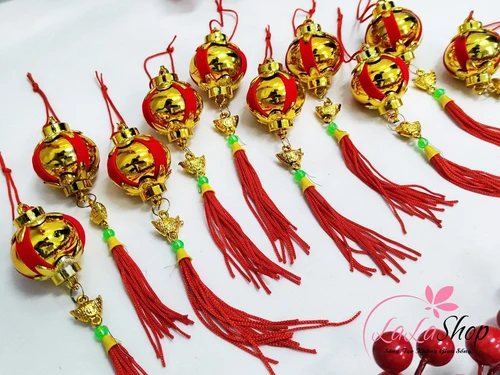 Combo 10 dây treo trái lộc vàng may mắn trang trí tết
