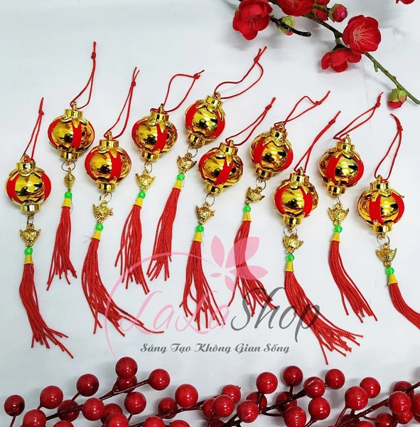 Combo 10 dây treo trái lộc vàng may mắn trang trí tết