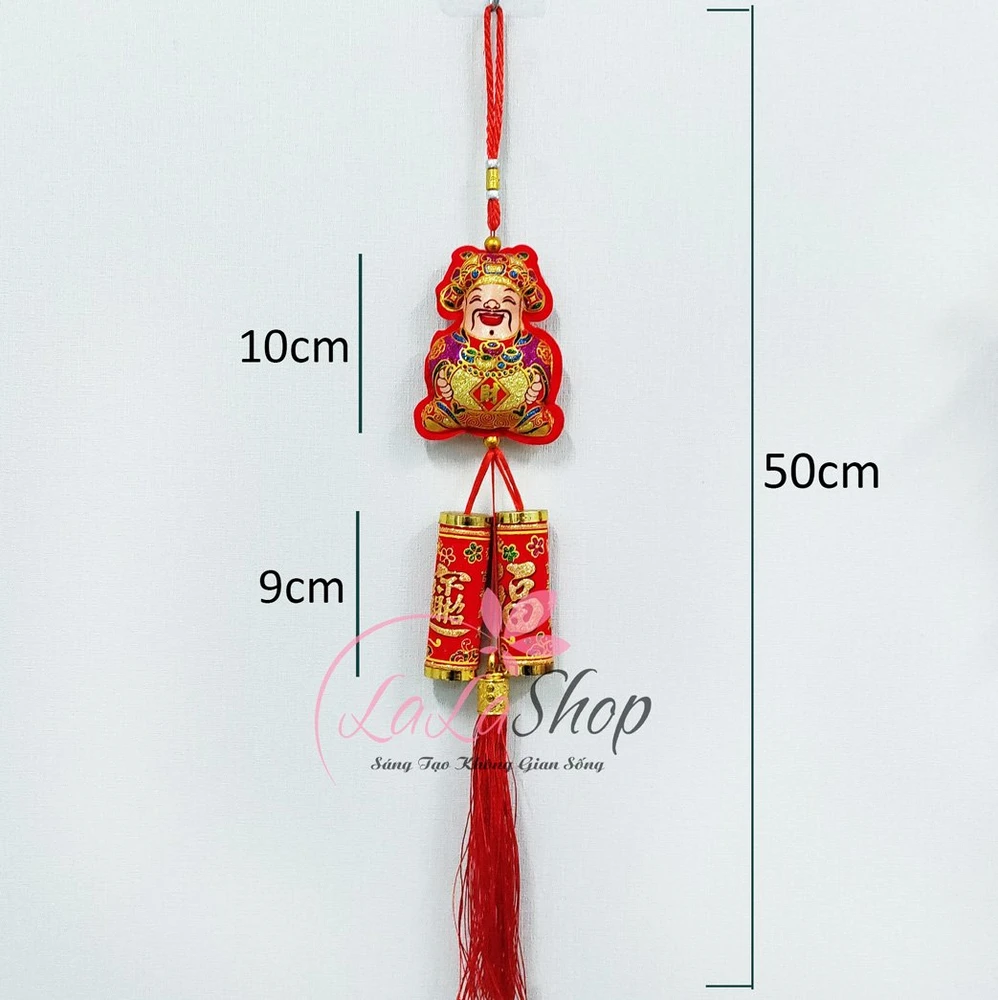 Dây lộc theo thần tài đuôi pháo tài lộc may mắn trang trí tết