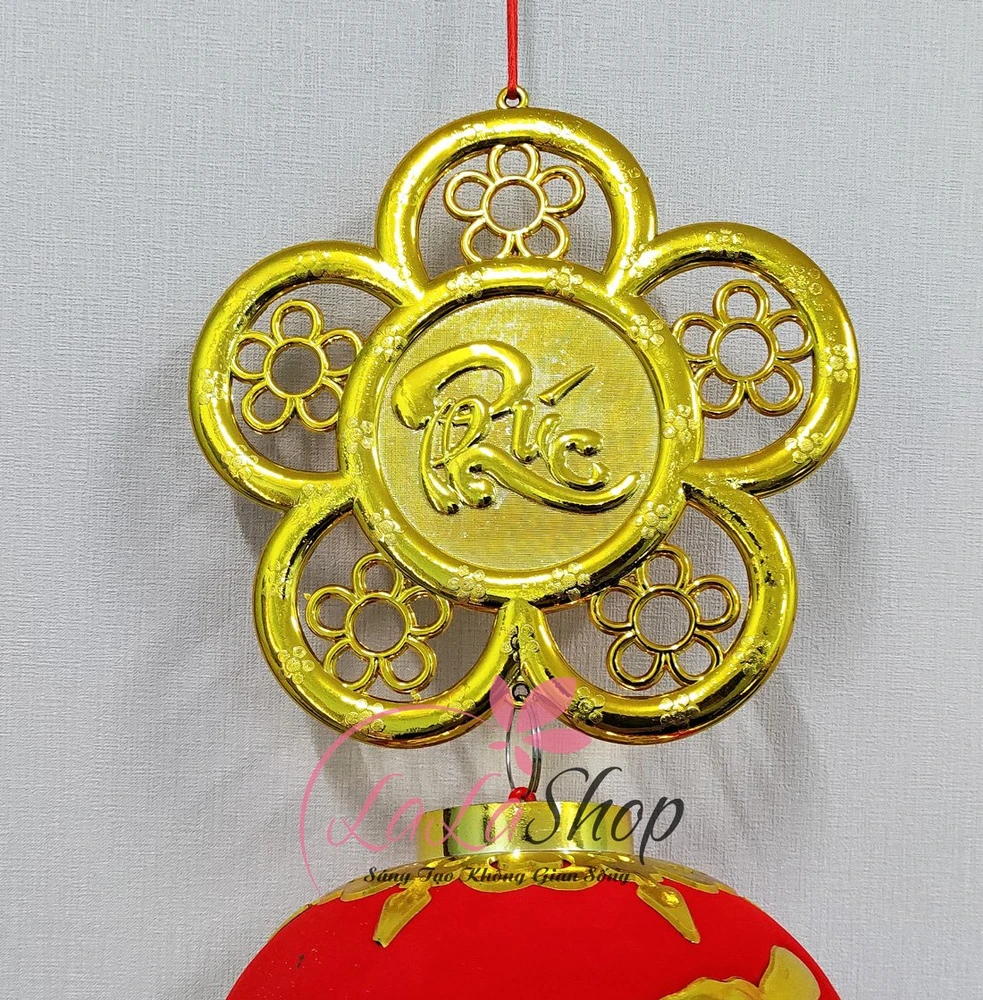 Lồng đèn đở hoa mai chữ phúc may mắn trang trí tết