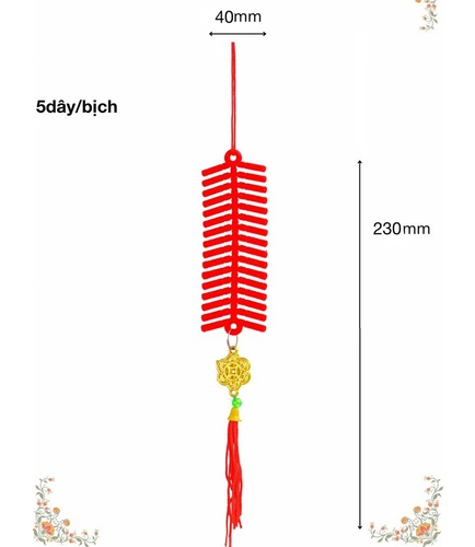 Combo 5 dây lộc treo pháo đỏ đón tết mẫu 02