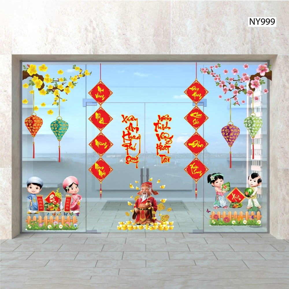 Combo Decal Trang Trí Tết Xuân An Khang Phú Quý