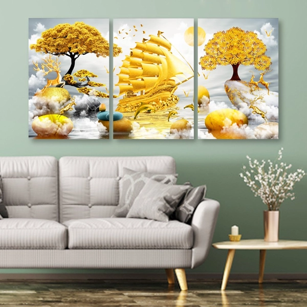 Tranh Treo Tường Thuận Buồm Xuôi Gió Và Cây Tài Lộc