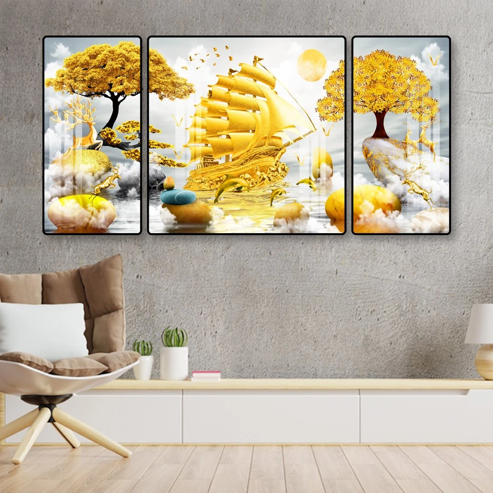 Tranh treo tường thuyền vàng phát tài