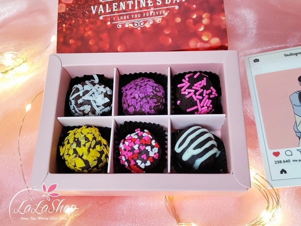 Hộp 6 viên socola Truffle ngọt ngào mẫu 2