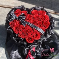 Bó 26 hoa nhũ kim tuyến màu đỏ vĩnh cửu