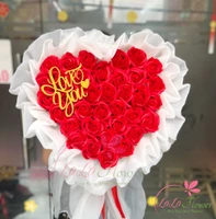 Bó hoa sáp thơm trái tim đỏ (bó 35 bông)