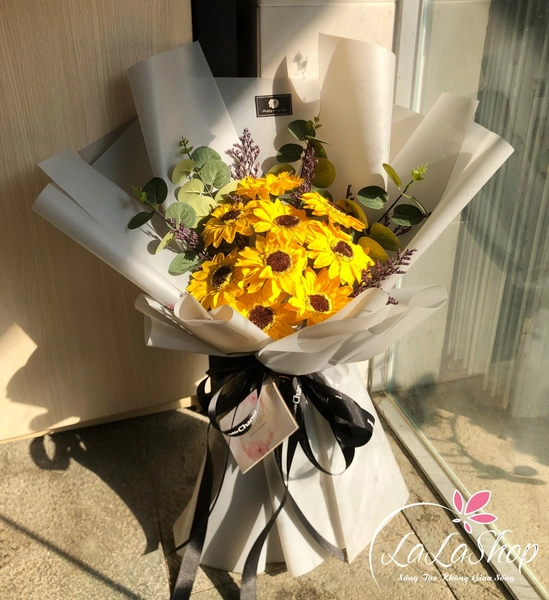 Bó 9 hoa hướng dương sáp thơm