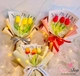 Bó 3 bông hoa tulip cao su rực rỡ