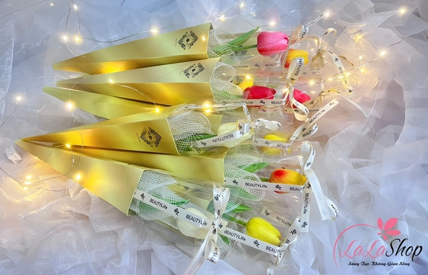 Hoa Tulip cao su 1 bông quà tặng cao cấp