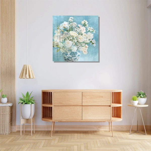 Tranh treo tường lọ hoa xanh