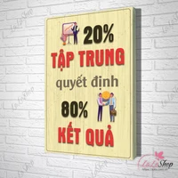 Tranh Văn Phòng Giả Gỗ Tập Trung Quyết Định Kết Quả