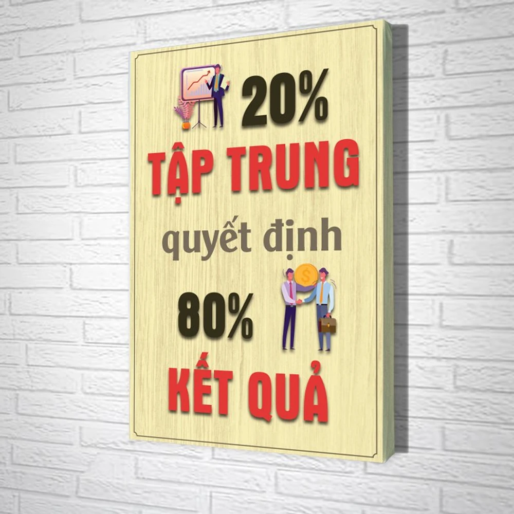 Tranh Văn Phòng Giả Gỗ Tập Trung Quyết Định Kết Quả