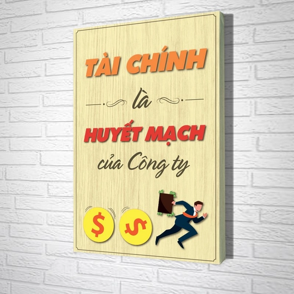 Tranh Văn Phòng Giả Gỗ Tài Chính Là Huyết Mạch Của Công Ty