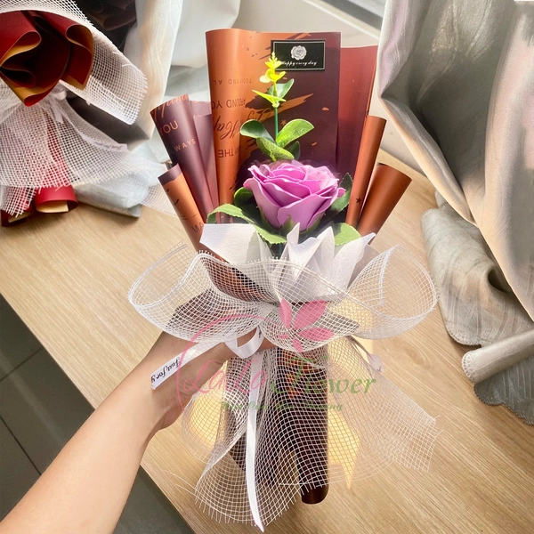 Bó 1 bông hoa sáp 7 lớp cao cấp