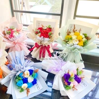 Bó 10 bông hoa sáp rực rỡ - Giấy gói xốp hàn cao cấp