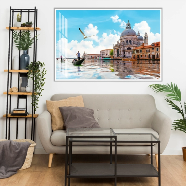 Tranh Treo Tường Đi Thuyền Gondolas Trên Kênh Đào Gand Ở Venice