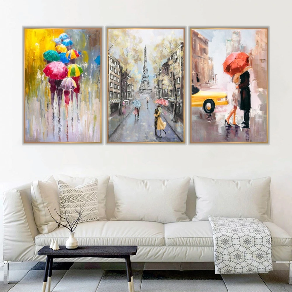 Tranh Nghệ Thuật Trừu Tượng Góc Phố Yêu Thương