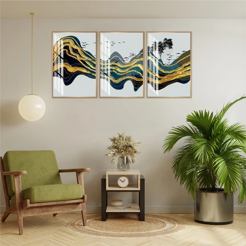 Tranh nghệ thuật trừu tượng những cánh chim