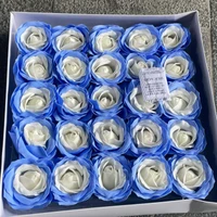 Hộp hoa sáp xanh dương trắng 7 lớp