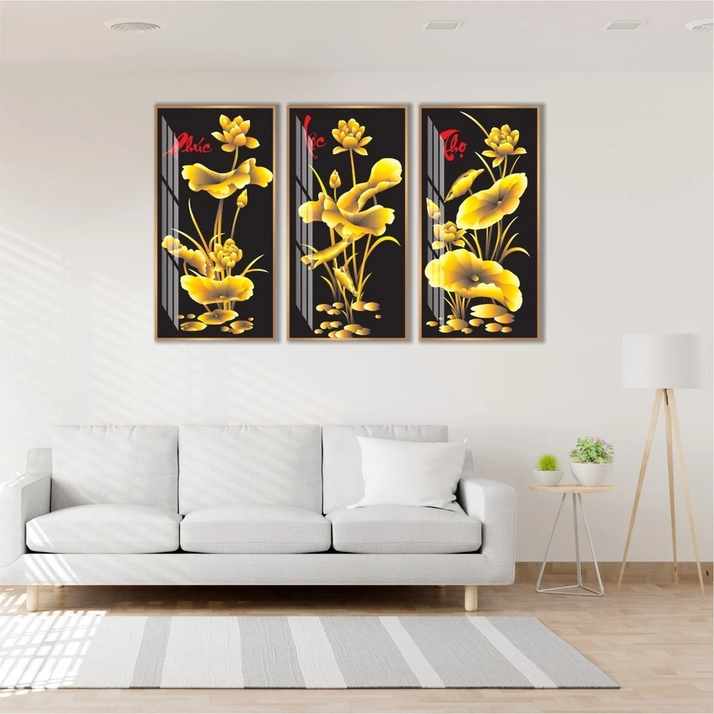 Tranh Phúc Lộc Thọ Vàng