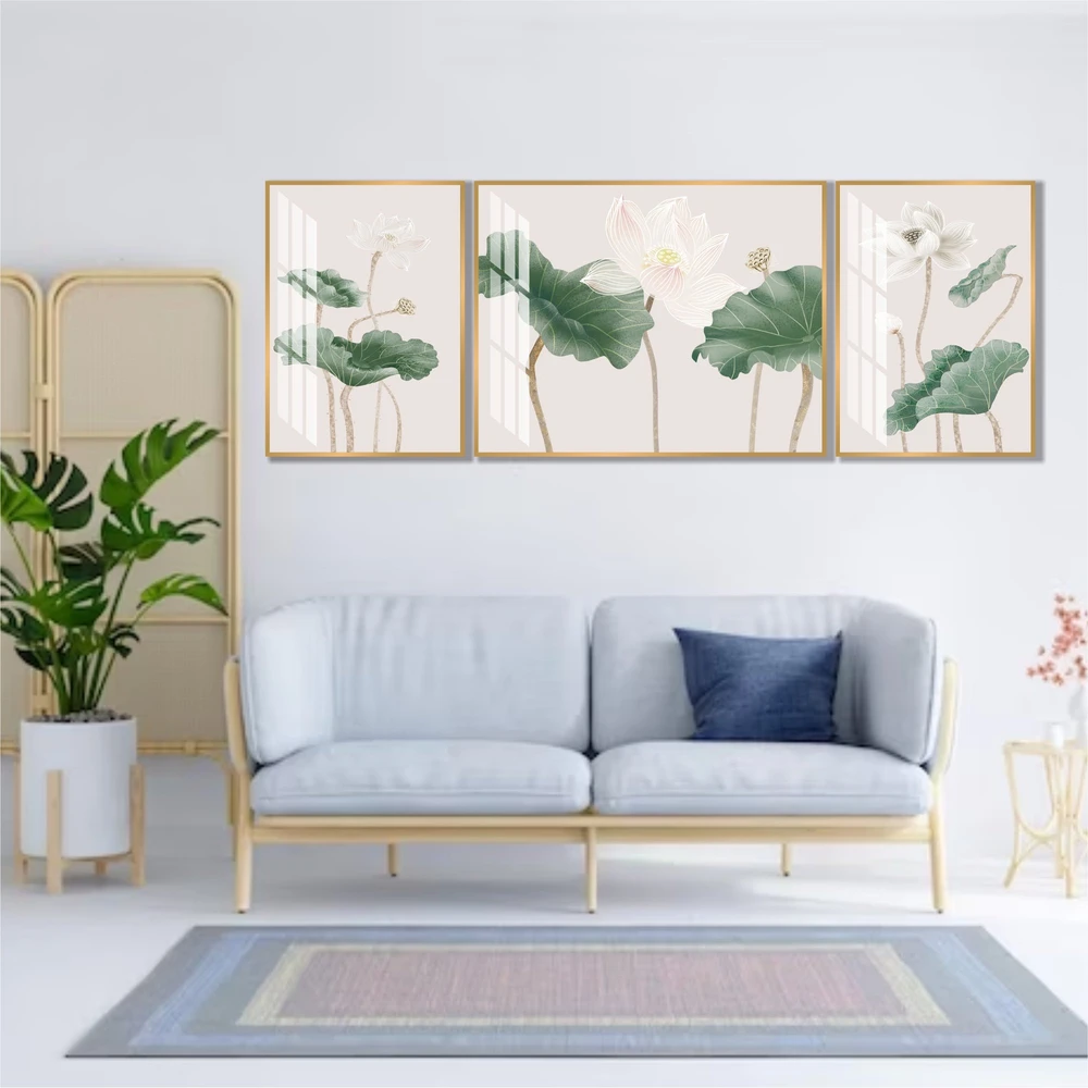 Tranh treo tường hoa lá sen