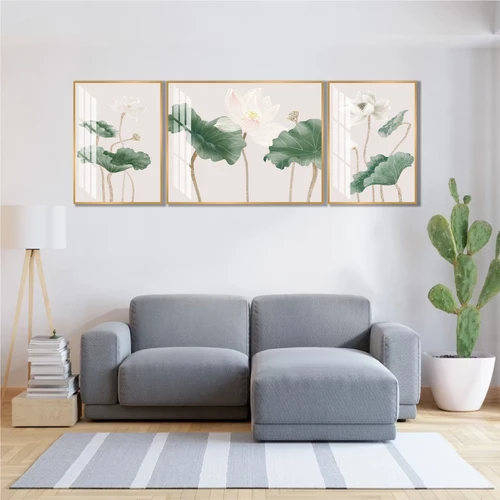 Tranh treo tường hoa lá sen