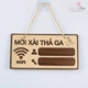 Bảng treo chữ hình chữ nhật wifi mời xài thả ga