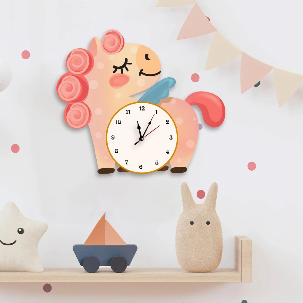 Đồng hồ gỗ treo 12 con giáp tuổi ngọ