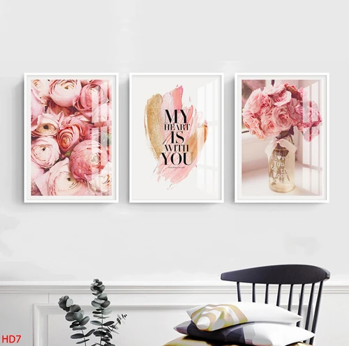 Tranh treo tường hoa mẫu đơn nghệ thuật HD7