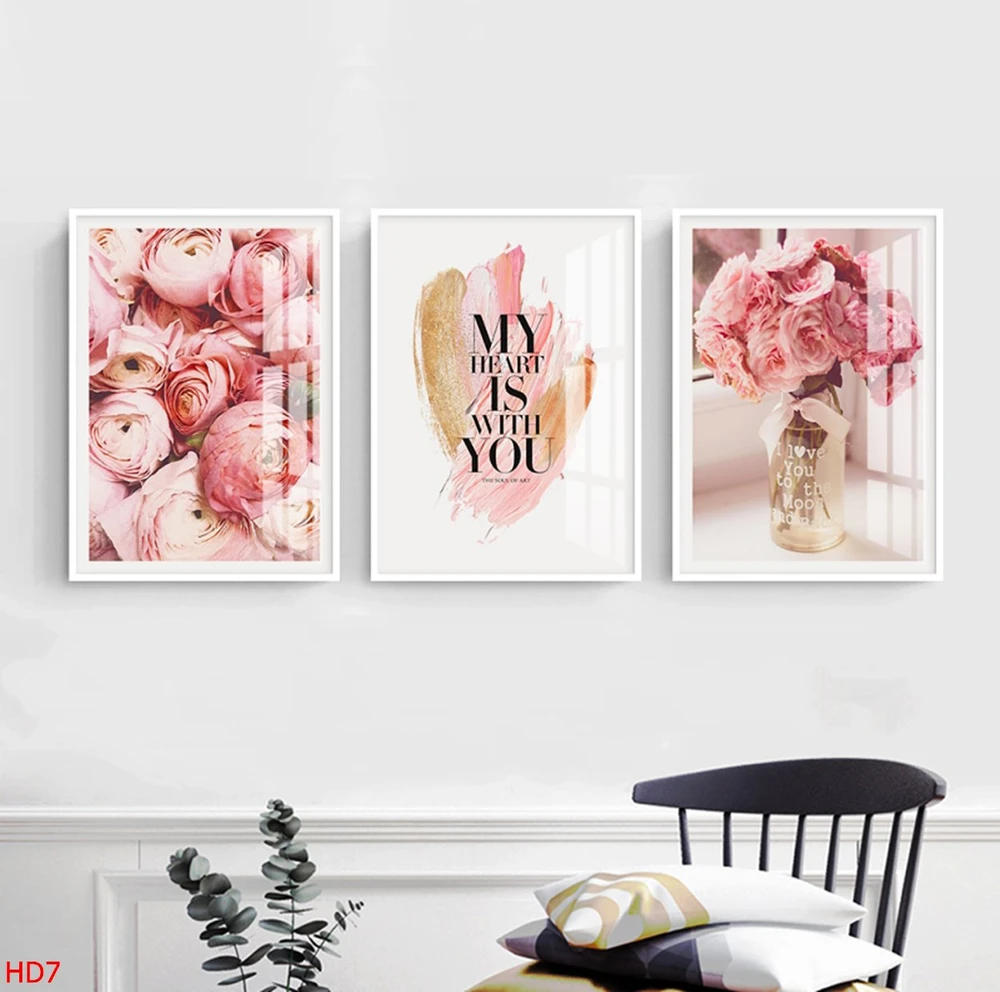 Tranh treo tường hoa mẫu đơn nghệ thuật HD7