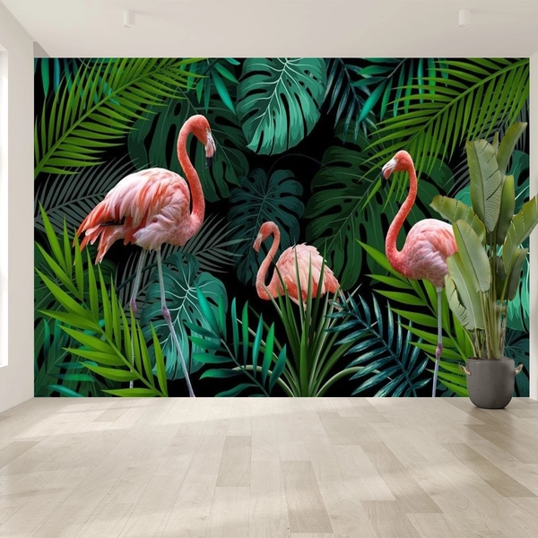 Tranh Dán Tường miêu tả hình ảnh Chim Hồng Hạc