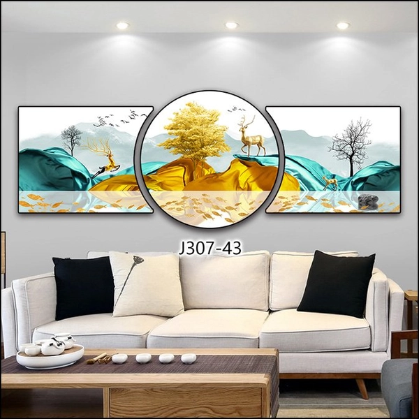 Tranh Treo Tường Hươu Vàng Phong Cảnh Nghệ Thuật