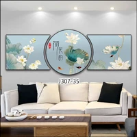 Tranh Treo Tường Hoa Sen Trắng Và Cá Chép