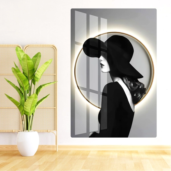 Tranh Treo Tường 1 Tấm Nghệ Thuật Cô Gái Trắng Đen