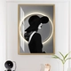 Tranh Treo Tường 1 Tấm Nghệ Thuật Cô Gái Trắng Đen