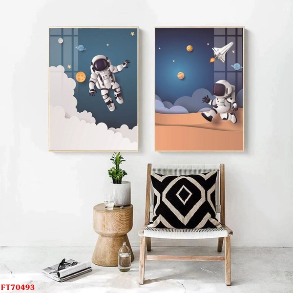 Tranh Treo Tường Phi Hành Gia Nghệ Thuật