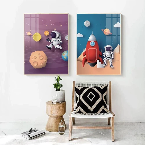 Tranh Treo Tường Phi Hành Gia Nghệ Thuật