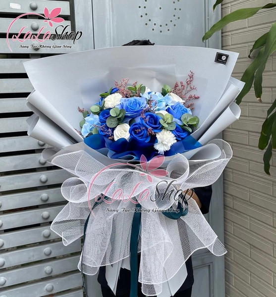 Bó 20 hoa hồng sáp thơm sắc màu ngọt ngào