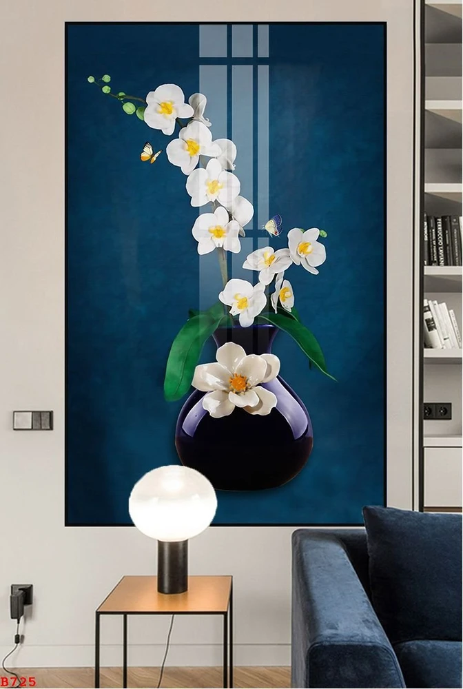 Tranh Treo Tường Bình Hoa Lan Nghệ Thuật