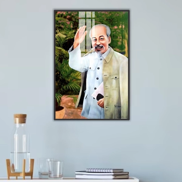 Tranh Treo Tường Bác Hồ Vẫy Tay Chào