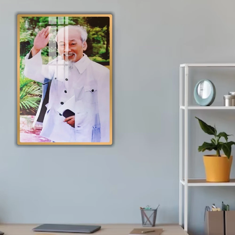 Tranh Treo Tường Bác Hồ Vẫy Tay Chào