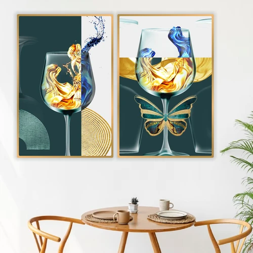 Tranh Treo Tường Ly Rượu Nghệ Thuật 2